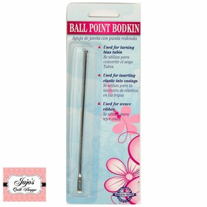 Needle Bodkin Ball Point #TT 00839 by Tool Tron, Needle Threader for Elastic Trims and cords, Draw cording through tubing and casings easily