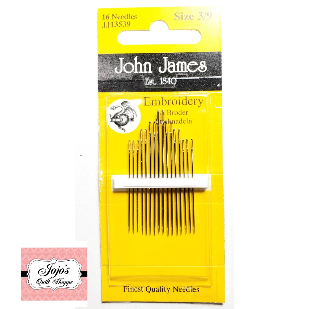 Embroidery, Hand Sewing Needles Assorted Sizes 3/9 by John James SKU