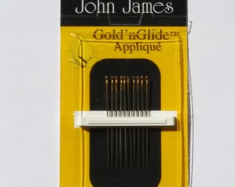 Applique Needles, Gold 'n Glide, Size 10 by John James sku# JJEG10010