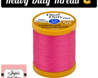 Coats and Clark Sewing Thread {Hot Pink} XP Heavy/Dual Duty Plus Jean & Topstitching(Cotton/Poly)Thread 60 Yards, 54 meters S977 1840