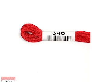 Cosmo Lecien Embroidery {No.25) Floss/Thread 8.75 yards (8 meters) 6 strand skein #2512 (Learn to Embroider- see Images) RED 346