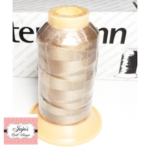 Gutermann 100% Polyester Upholstery Thread Mini-Cone, Strong Durable and Rotproof for Sewing, 328yards/300 meter Beige #737894 868 [737895]