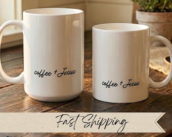 Schrift Kaffeetasse Minimalist Jesus Kaffeetasse Christlicher Kaffeeliebhaber Sonntagsschule Lehrer Geschenk Jugend Pastor Geschenk Christliche Mutter Geschenk