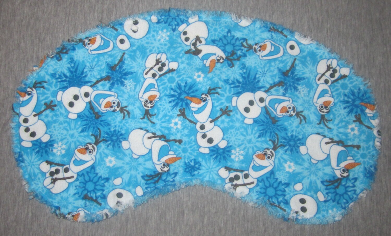 Contoured Ragged Baby Flannel Burp Cloth Olaf the Snowman Etsy