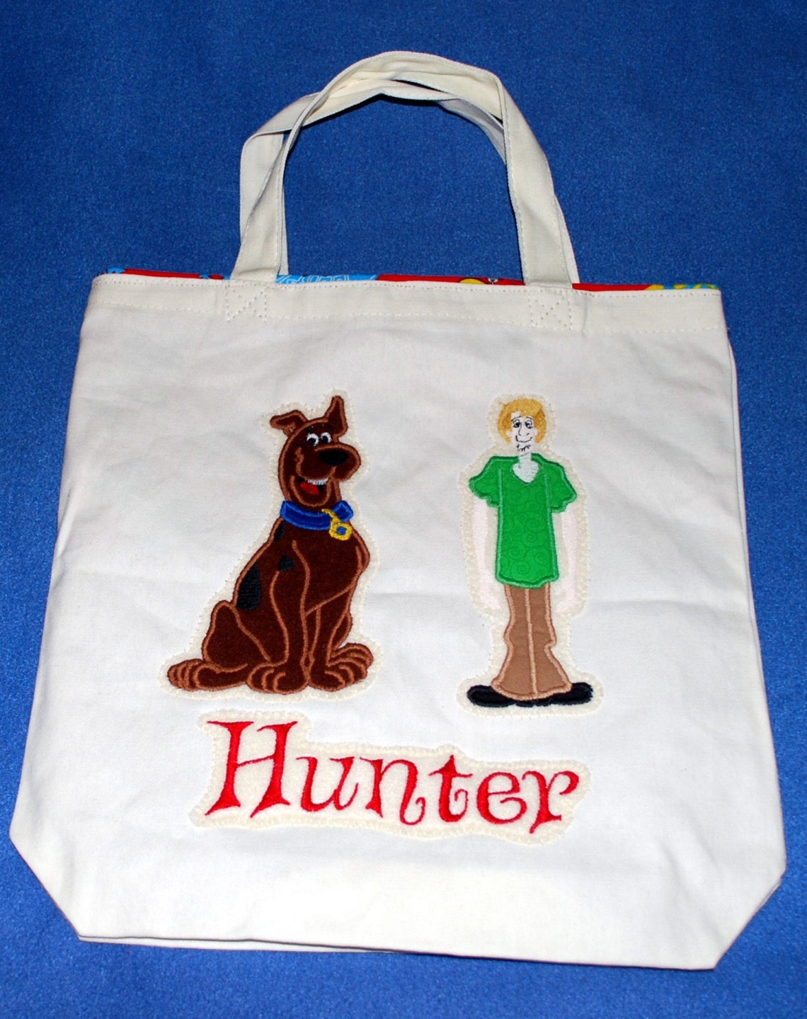 Child Scooby Doo Themed Personalized Canvas Tote Bag Fully - Etsy