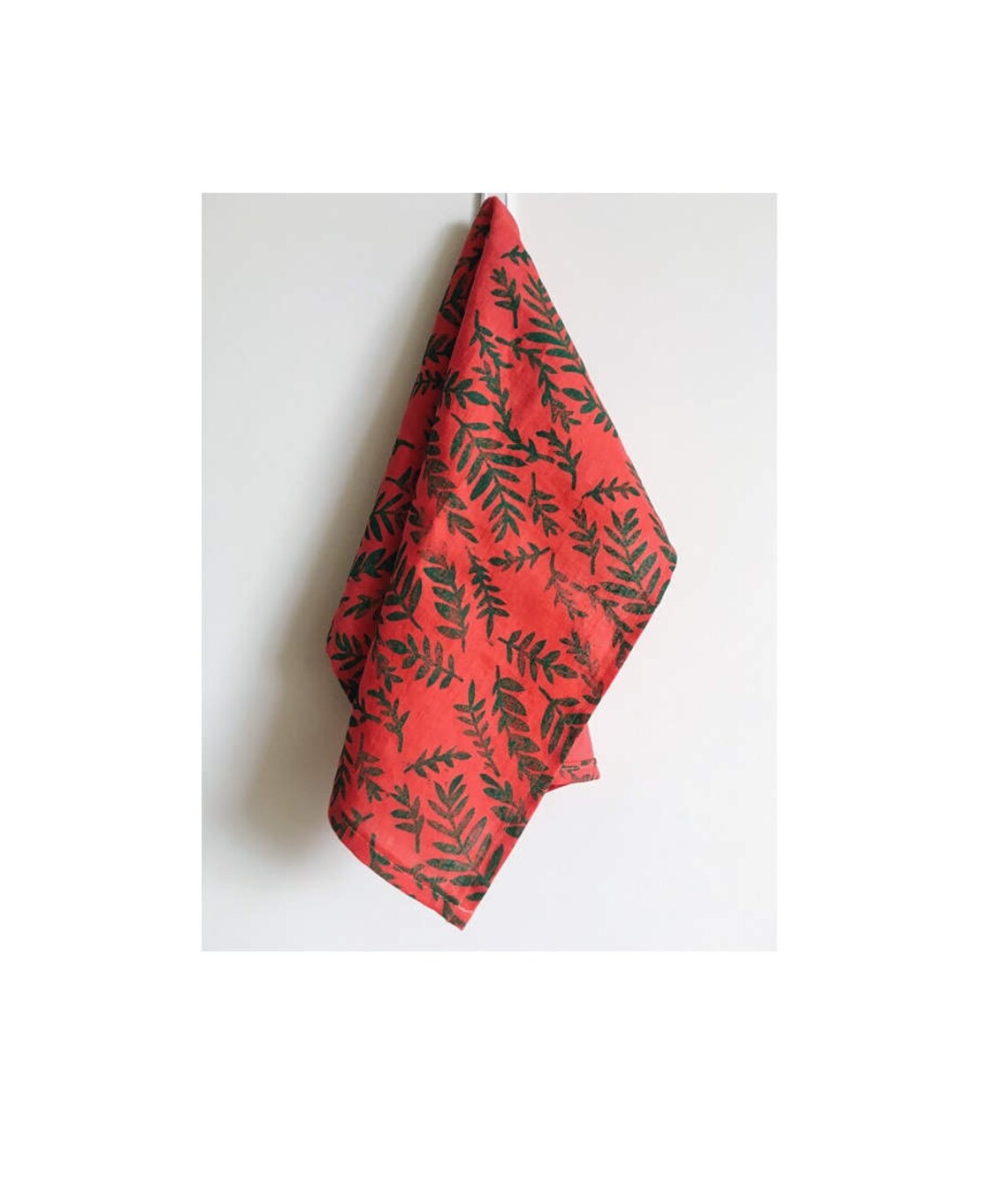 Linen Dinner Napkin Set. Tropical Jungle Leaves Pink. Hand Etsy