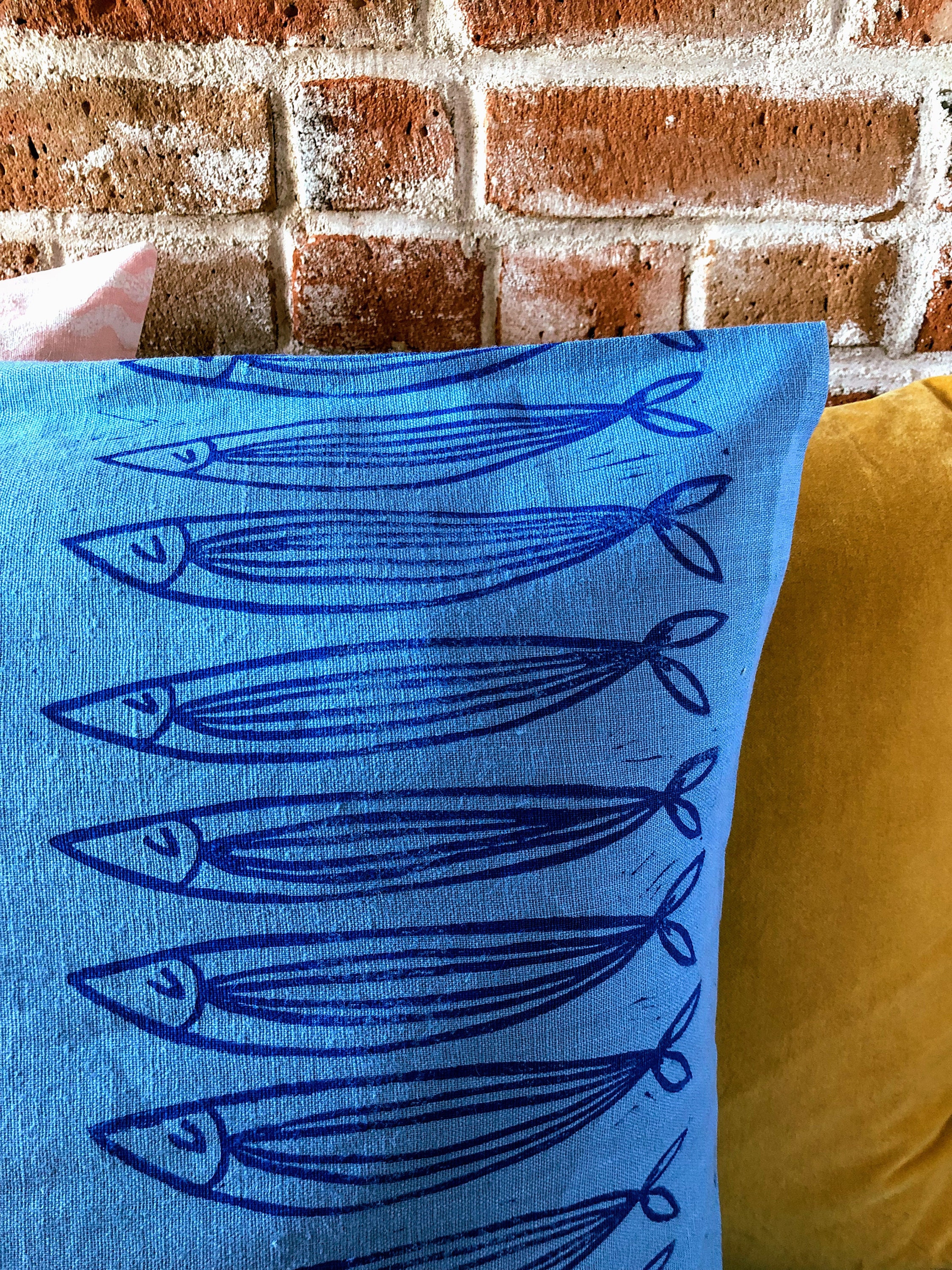 cerulean blue throw pillows