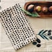 linen dinner napkins. black pebbles on oatmeal. hand block printed / placemats / tea towel. boho. neutral. thanksgiving dinner napkins. 