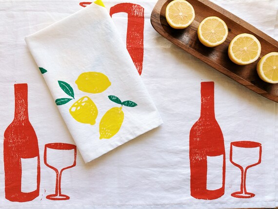 hand block printed table runner. red wine on white. boho decor. linen tablecloth. birthday or dinner party decor.