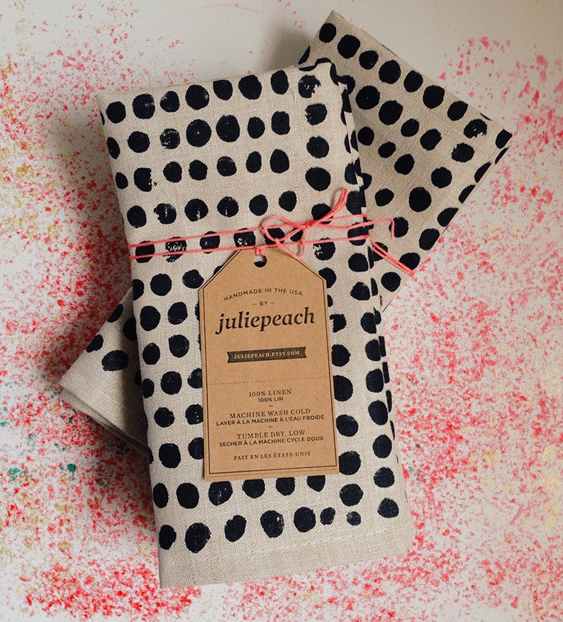 hostess hand printed block print thanksgiving. ecofriendly gift placemats tea towels boho home linen napkin set black pebbles