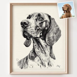 Handcrafted Graphite Dog Portrait, Professional Canine Fine Art, Realistic Pet Sketch, Traditional Charcoal Drawing, Black & White Study