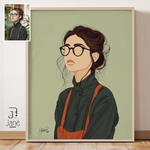 Retrato digital personalizado, pintura de desenho animado personalizada, ideia de foto de perfil colorida sem rosto, esboço de foto pessoal, presente de última hora