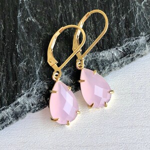 Rose gold rose quartz earrings sale