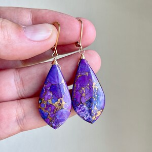 Purple sales turquoise earrings