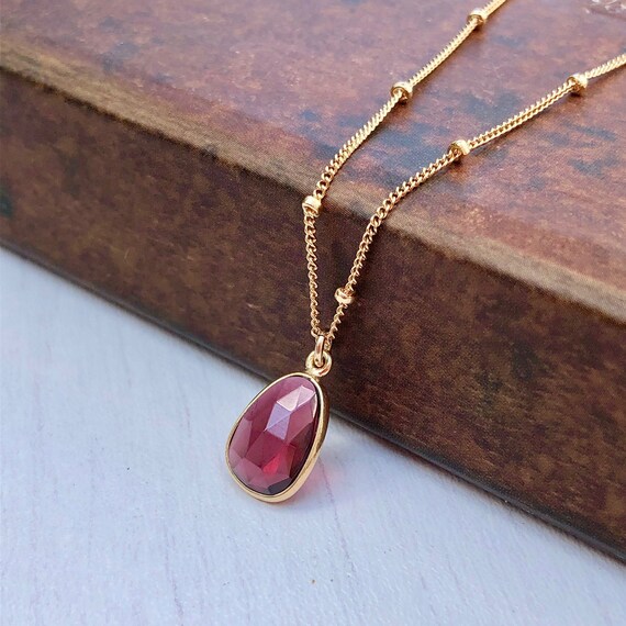 rhodolite garnet necklace