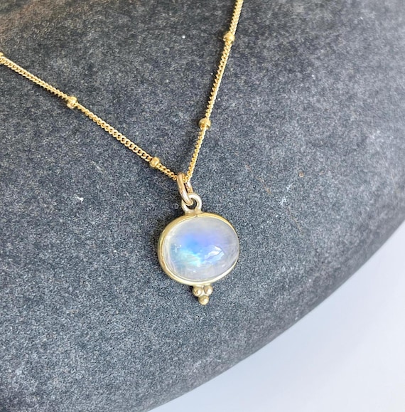 Rainbow Moonstone, Labradorite 14k Gold-plated Silver Chain Drop Earrings Rainbow Moonstone, Labradorite 14k Gold-plated Silver Chain Drop Earrings