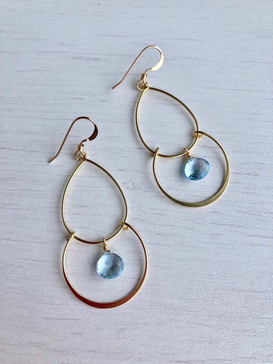 Aquamarine Earrings March Birthstone Light Blue Chandelier | Etsy
