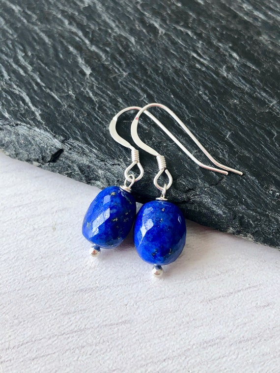 Etsy lapis sale earrings