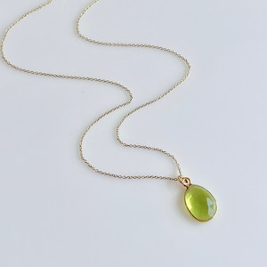 Peridot Necklace, Lime Green Peridot Pendant in Solid 14k Gold, August Birthstone, Peridot Jewelry Anniversary Gift, Birthday gift for her image 5