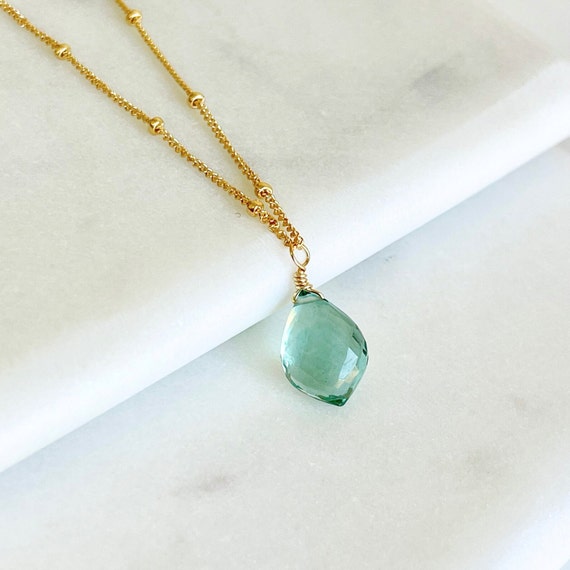 Green topaz necklace deals