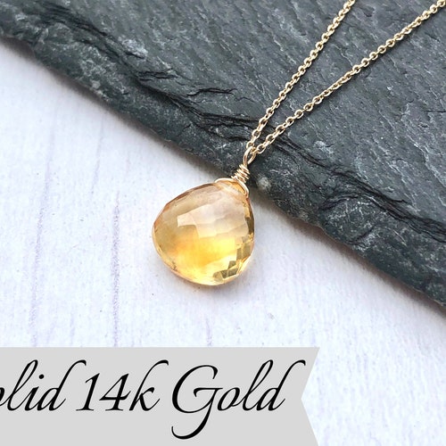 Yellow Topaz Necklace November 
