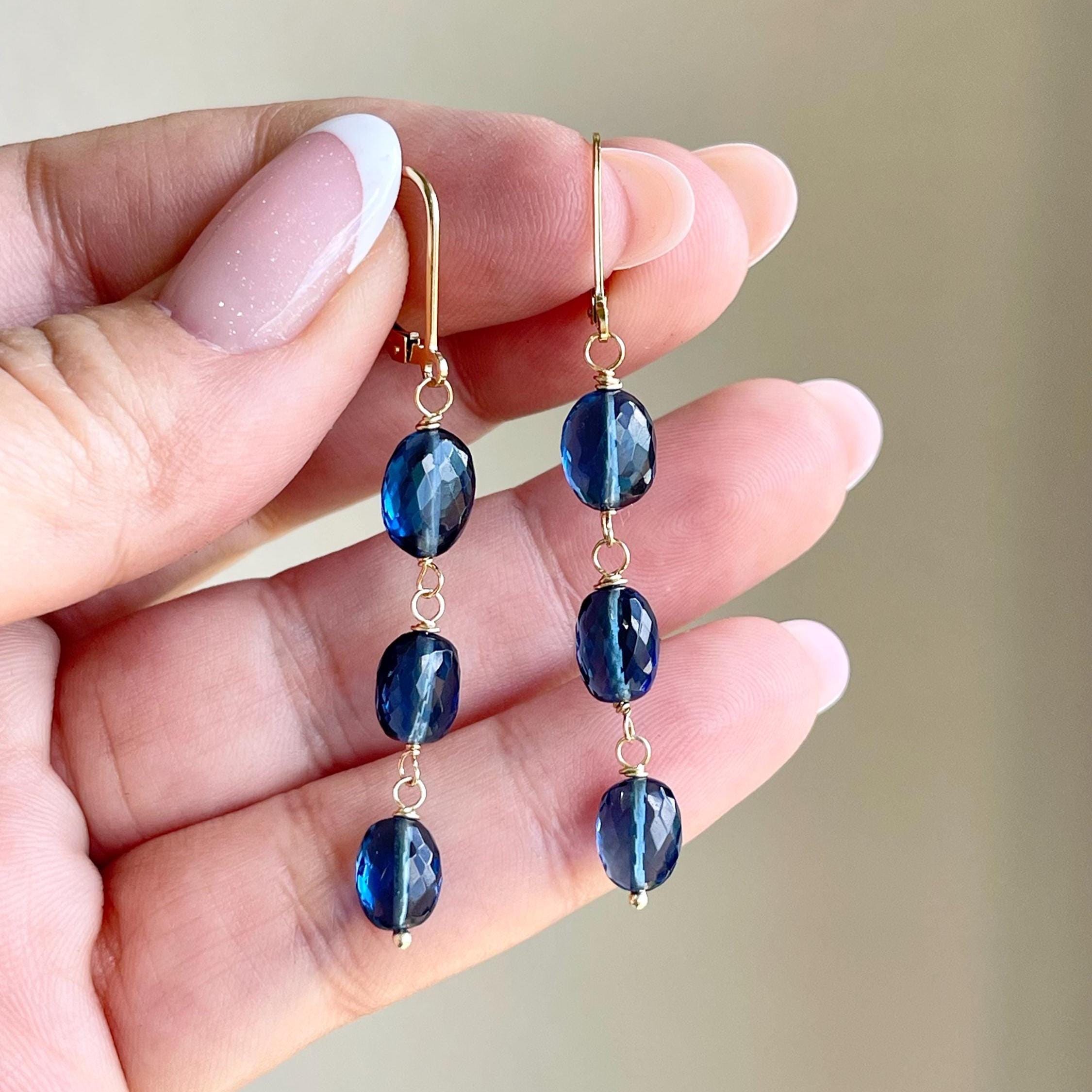 Earrings for Navy Blue Dress - Etsy