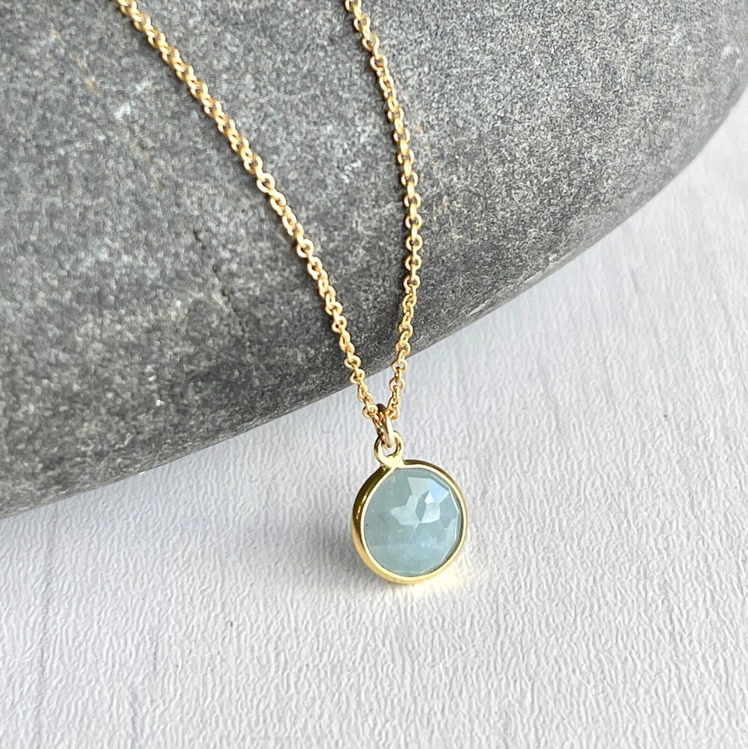 Aquamarine Quartz Mini Layering Necklace