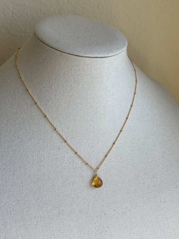 Yellow topaz necklace sale