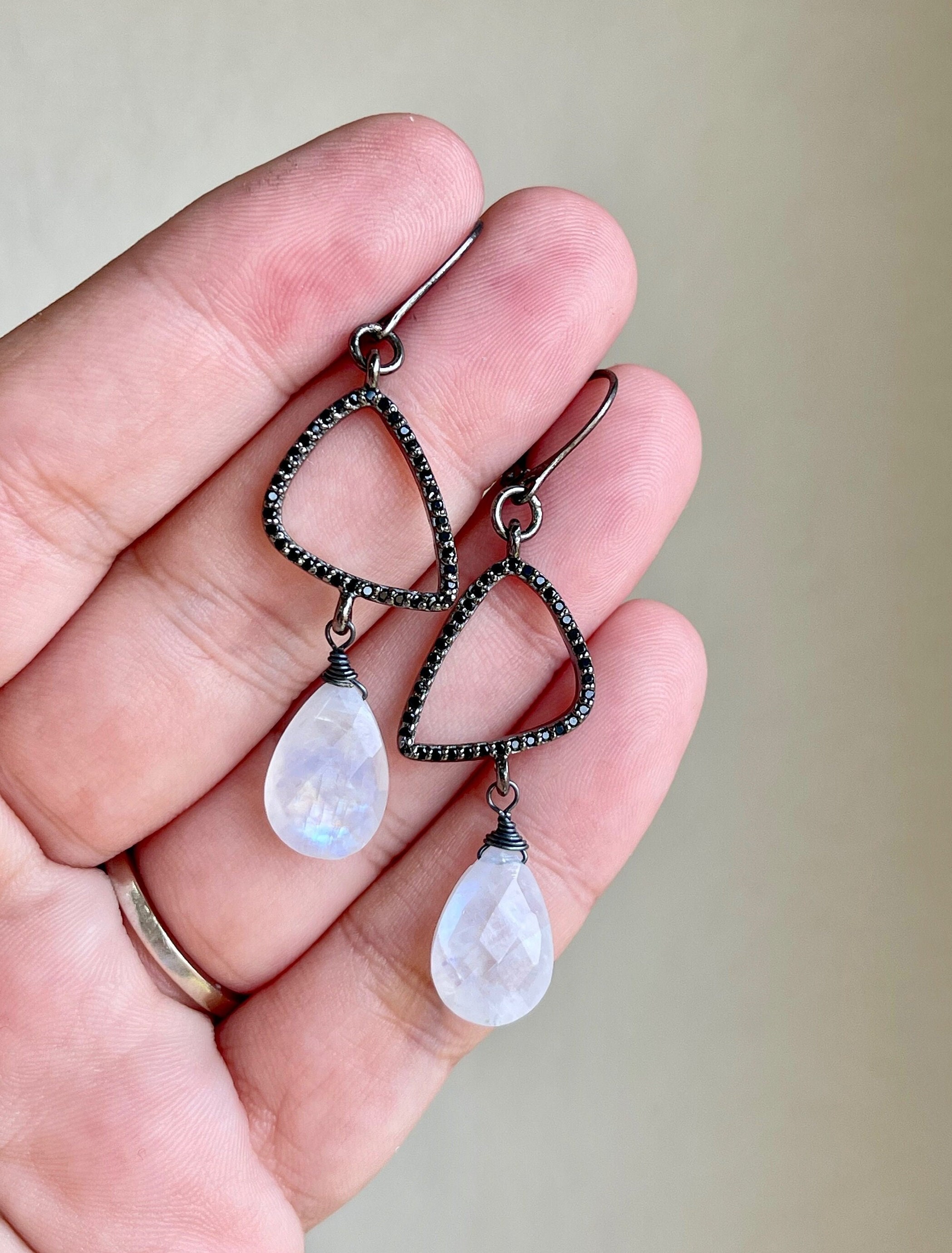 Moonstone clearance teardrop earrings