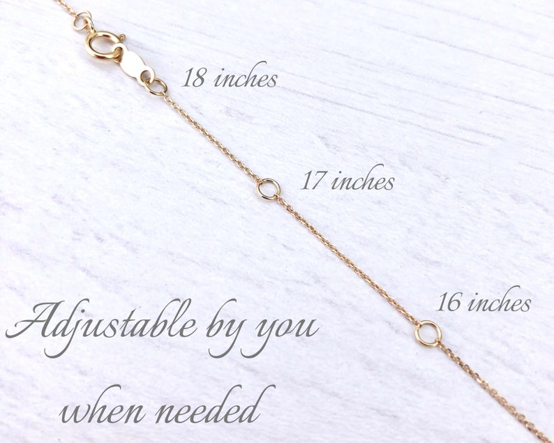 Peridot Necklace, Lime Green Peridot Pendant in Solid 14k Gold, August Birthstone, Peridot Jewelry Anniversary Gift, Birthday gift for her image 7