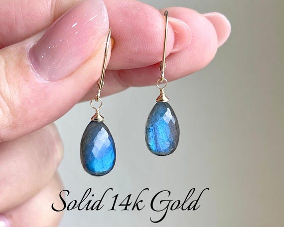Labradorite Teardrop Earrings Labradorite Teardrop Earrings