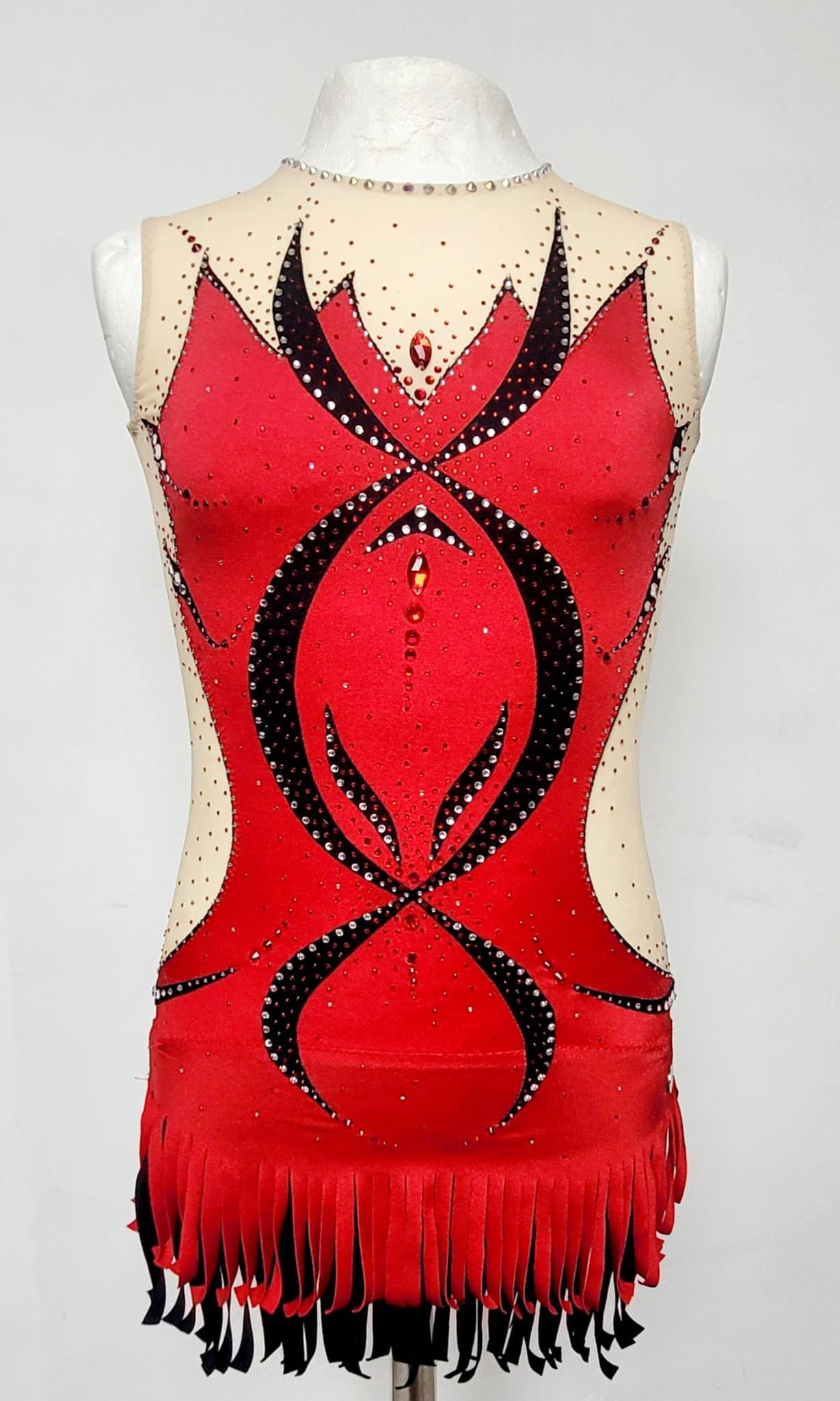 Rhythmic Gymnastics - Leotard - Red and Black