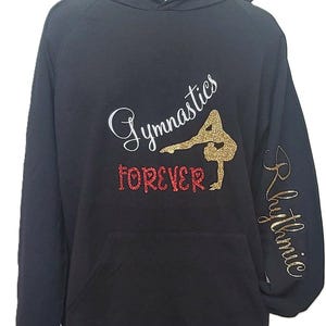 Mid-season children&#39;s sweatshirt – Gymnastics – Black – &quot;Gymnastics Forever&quot;
