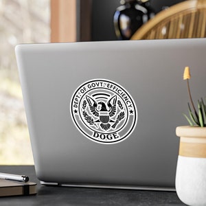 Trump Sticker DOGE Sticker Decal Department Of Government Efficiency Trump Elon Musk Kiss-Cut Vinyl Decals Water, scratch and UV resistant