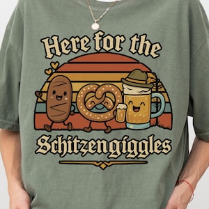 Funny Oktoberfest Shirt Gift, Here for the Schitzengiggles Comfort Colors Tee, Beer Lover Drinking Shirt, German Beer Party Shirt