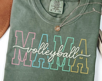 Volleyball Mom Shirt, Volleyball Mama Shirt, Comfort Colors, Game Day Shirt, Mothers Day Shirt Gift for Mom,  Mama Shirt Volleyball Shirt
