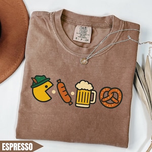 Oktoberfest Gamer Shirt Gift, Funny Beer Pretzel Sausage Tee, Gaming Inspired Fall Festival Shirt, Retro Drinking Party Unisex Tee