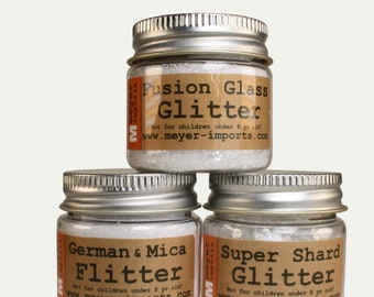 Snow White Icy Glitter | German Glass Glitter Set 3 Jars | Cardmaking | Scrapbooking | Mixed Media Project - 311-0902