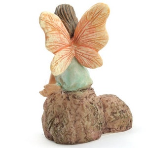 Fairy Miniature Sitting On A Rock Garden Figures Diorama Model Display Fairy Miniature 2 3/4 Tall 207-1023 image 5