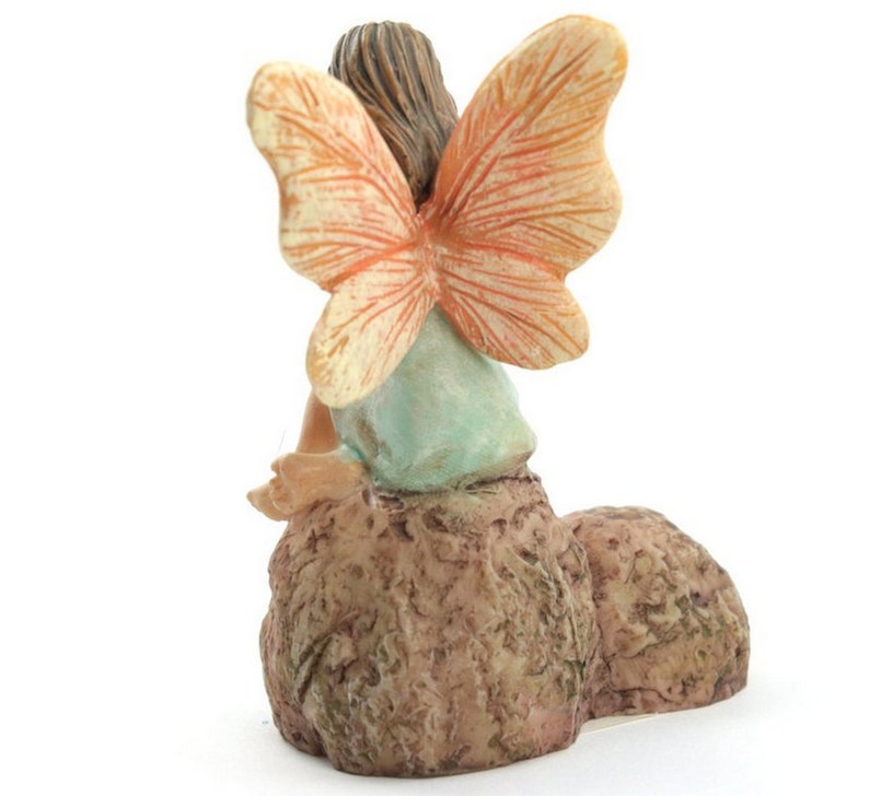 Fairy Miniature Sitting On A Rock Garden Figures Diorama Model Display Fairy Miniature 2 3/4 Tall 207-1023 image 5