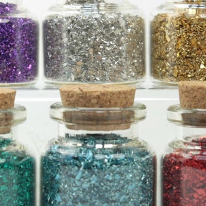 Ensemble d'échantillons de paillettes Fusion n° 2 | Paillettes de verre allemandes | Fabrication de cartes | Scrapbooking | Art en résine | Décoration pour ongles - 311-M-0613