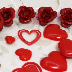 Heart & Roses Special Set of 28 | Valentine's Craft Supplies | Imported ...