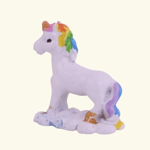 Rainbow Unicorns Miniature Set Of 3 | Hand Painted | Unicorns Figurine | Dollhouse Miniature | Project Craft - 204-4531