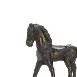 Miniature Horses Black Set Of 8 | Vintage Farm Animals Figure | Craft Project | Dollhouse Miniature - 201-152-3-BK