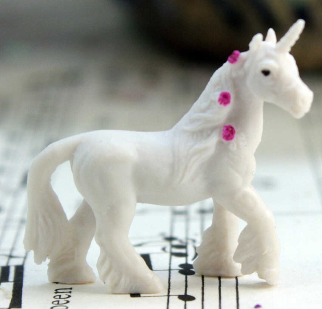 Unicorns Hand Painted Set of 4 Miniature Unicorns Figurine Etsy