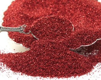 Red (Dark) - Glass Glitter jewelry Rich Dark Red Glass German Glitter - Scrapbook - 311-9-122