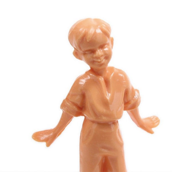 Miniature Dancing Boy Set Of 3 | Vintage Die-Cast Boy Figure | Model Making | Fairy Garden | Craft Project - 203-3-087