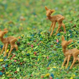 Cute Tiny Deer Miniature Set of 10 Pcs Fairy Garden Decor Gnome Home Decor Deer Figurine 1/2 Tall 203-1005 image 9