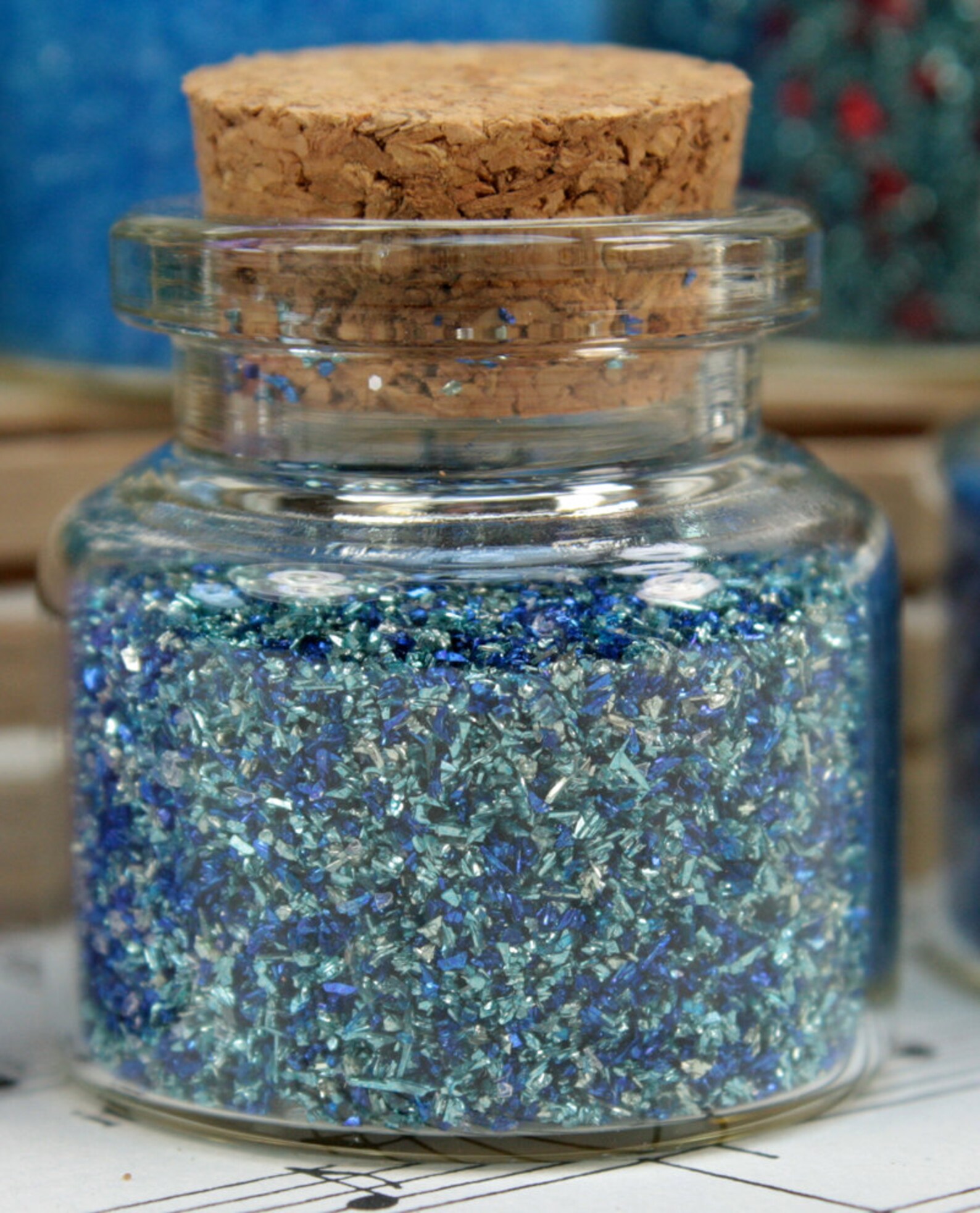 Six Jar Blue Set Art Glitter Craft Glitter Decoration Glitter Etsy