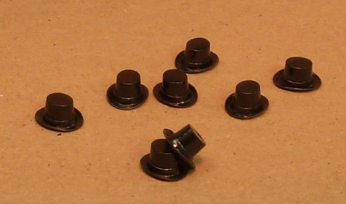 Top Hat Tiny Black Set of 6 203-3-153M 